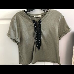 crop tie t shirt